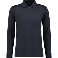 Ragman Langarm-Poloshirt mit Micropima-Baumwolle und Zip in XXL von Ragman