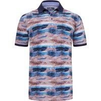 Ragman Piqué-Poloshirt mit Aquarell-Muster von Ragman