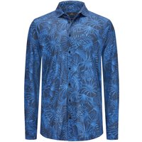 Ragman Soft Knit Hemd mit Blätter-Print von Ragman