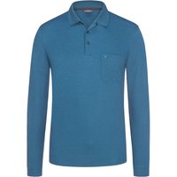 Ragman Soft Knit Langarm-Poloshirt mit Brusttasche und Logo-Stickerei in L von Ragman