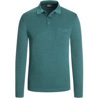 Ragman Soft Knit Langarm-Poloshirt mit Brusttasche und Logo-Stickerei in S von Ragman