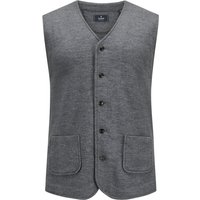 Ragman Strickweste mit Rippstrick-Rücken aus Merinowolle von Ragman