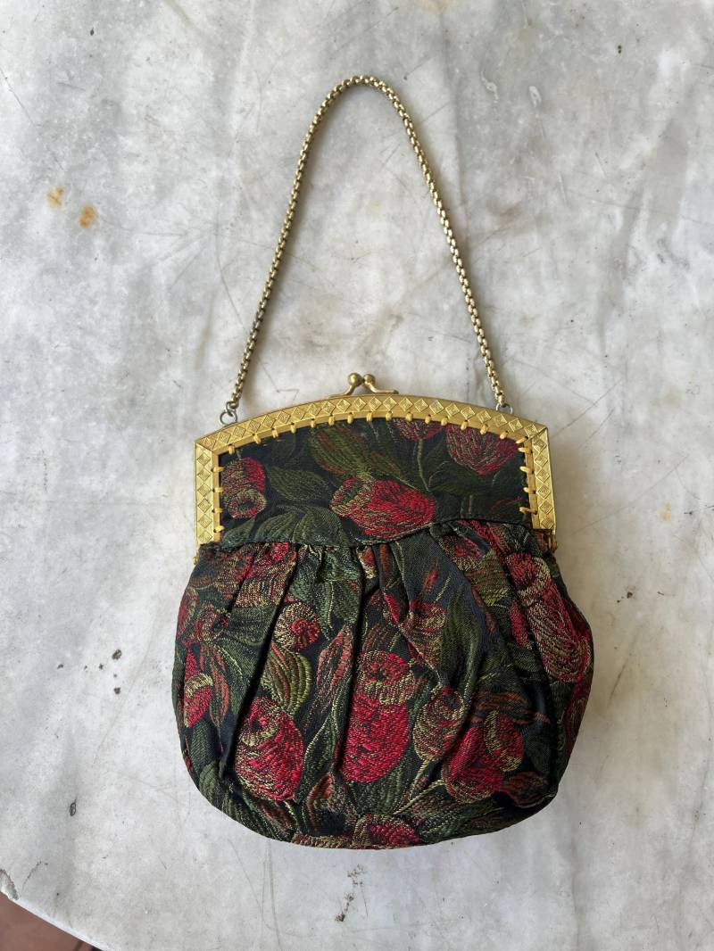 Antique Tiny Brocade Purse Antique Tiny Brocade Purse von Ragslinenandlace