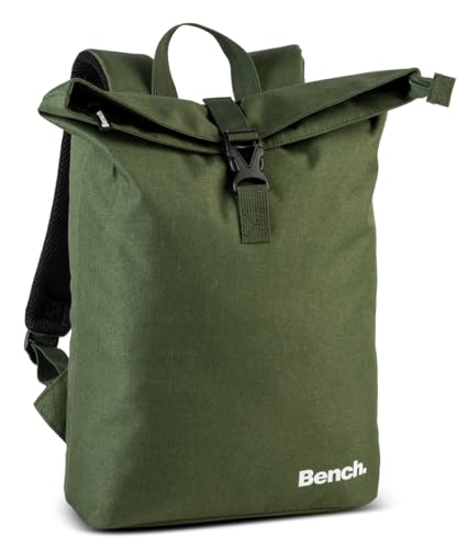 Bench Classic Mini Rolltop Rucksack Damen & Herren, Daypack, Backpack, 35/45 x 26 x 9 cm, 8 L Volumen, khaki schilf von Ragusa-Trade