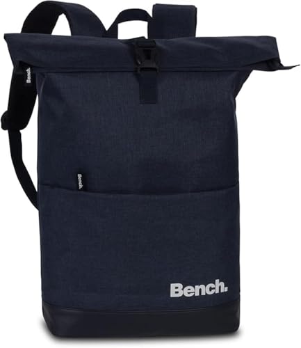 Bench Classic Rolltop Rucksack Damen & Herren, Daypack, Backpack, 47 x 30 x 14 cm, 19 L Volumen, dunkelblau von Ragusa-Trade