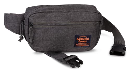 Classic Damen und Herren Bauchtasche Gürteltasche Hüfttasche Handytasche, dunkelgrau, 23 x 13 x 6 cm von Ragusa-Trade