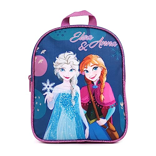 Disney Frozen - Die Eiskönigin Elsa Anna Rucksack Kinderrucksack, Kinder Mädchen 25 x 20 x 8 cm,blau/pink von Ragusa-Trade