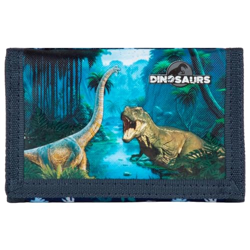 Ragusa-Trade Dinosaurier Dino Tyranussaurus Rex T-Rex Geldbeutel Portemonnaie Geldbörse für Kinder Jungen, blau, 12 x 8 x 1 cm von Ragusa-Trade