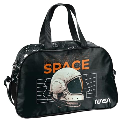 Ragusa-Trade Kinder Jungen Mädchen NASA Space Astronauten Weltraum - Sporttasche Reisetasche (24SC), 40 x 25 x 15 cm, schwarz von Ragusa-Trade