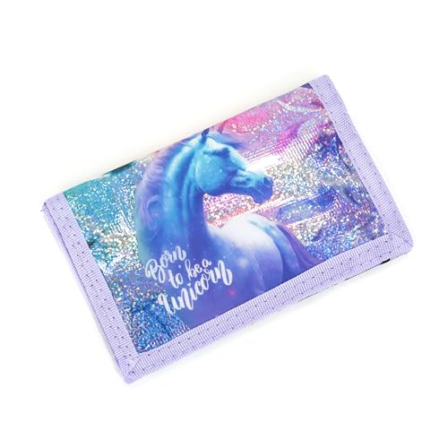 Ragusa-Trade Mädchen Kinder Geldbeutel Portemonnaie Geldbörse mit tollem Einhorn Unicorn Pferde Motiv (PFJR), lila/rosa, 12 x 8 x 1 cm von Ragusa-Trade