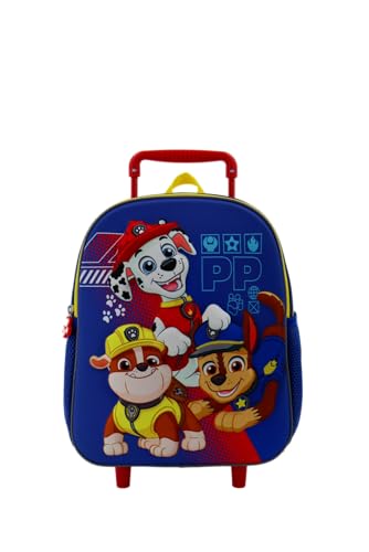 Ragusa-Trade Paw Patrol Chase Marshall Skye Kinder Trolley Kinderkoffer Weichgepäck Polyester 35,5 x 25 x 16 cm - verstellbare und fixierbare Teleskopstange, blau von Ragusa-Trade