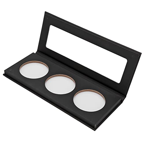 Leere Make-up-Palette, leere Lidschatten-Palette, schwarz, 3-Loch, tragbar, sicher für Make-up-Künstler für zu Hause von Raguso