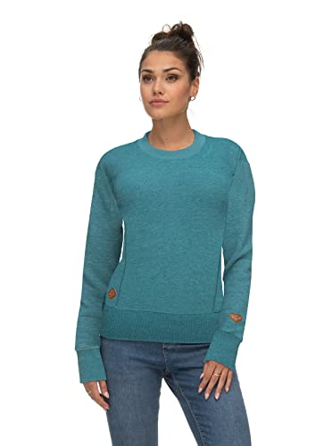 Ragwear AZALLEA Damen Frauen Sweatshirt,Pullover,Pulli,sportlicher Sweater,Hoodie,Rundausschnitt,Blau,XS von Ragwear