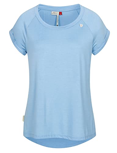 Ragwear BENTHE Damen Frauen T-Shirt Rundhals,Shirt,Oberteil,Kurzarm,Rundausschnitt,Blau,XL von Ragwear