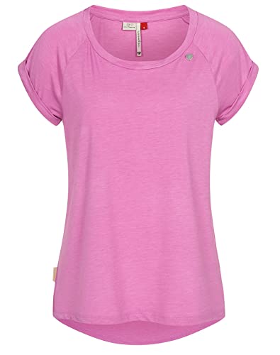 Ragwear BENTHE Damen Frauen T-Shirt Rundhals,Shirt,Oberteil,Kurzarm,Rundausschnitt,Pink,L von Ragwear