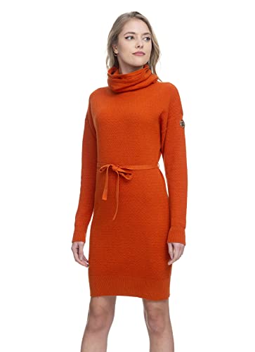 Ragwear Babett Dress Damen Frauen Langarmkleid,Kleid,Freizeitkleid,Sweatkleid,Sweatshirt-Kleid,Winterkleid,Strickkleid,Braun,L von Ragwear