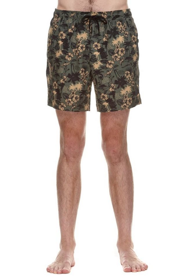 Ragwear Badeshorts Ragwear Badeshorts STANNIS PALM 211250016 Dark Olive 5010 Khaki von Ragwear
