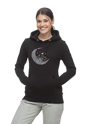 Ragwear Berit Organic GOTS Damen Frauen Kapuzenpulli,Kapuzenpullover,Hoodie,Pullover mit Kapuze,Schwarz,XL von Ragwear