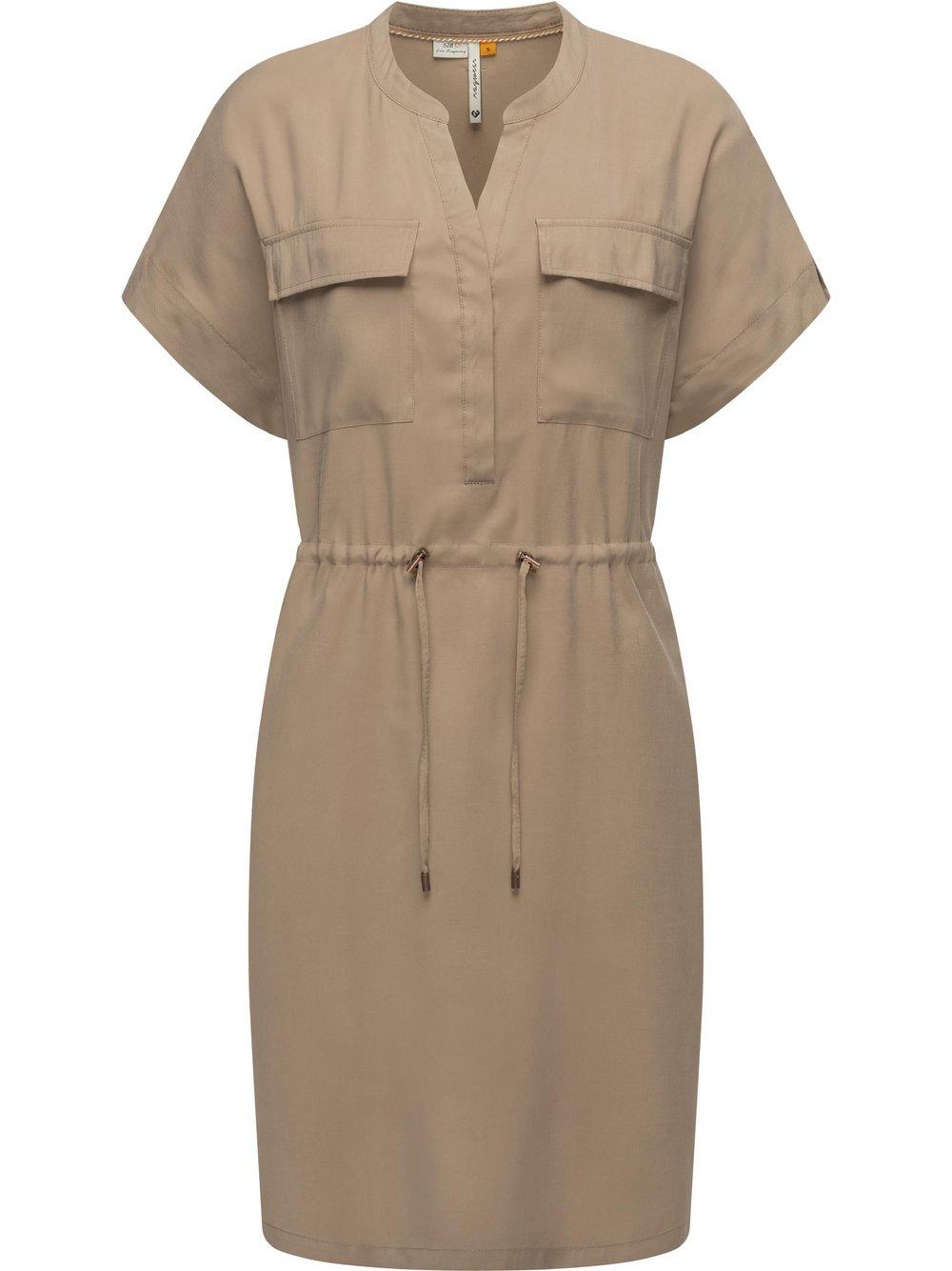 Ragwear Blusenkleid Damen V-Ausschnitt, beige von Ragwear