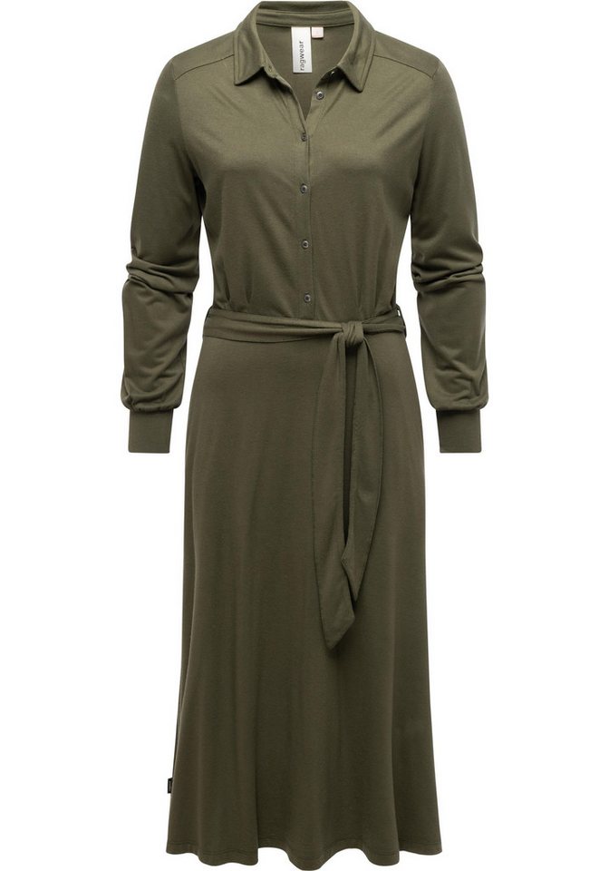 Ragwear Blusenkleid Plantee Modisches Damenkleid mit Taillengürtel von Ragwear