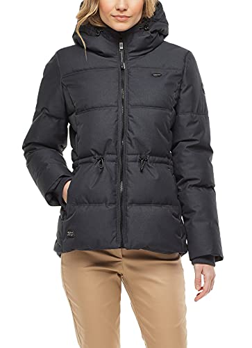Ragwear CALENA Damen Frauen Daunenjacke,Winterjacke,gefütterte Kapuze,warm,wasserdicht,Regular Fit,Grau,S von Ragwear