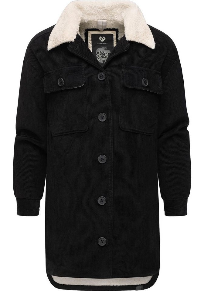 Ragwear Cordjacke Kyoka Stylische Damen Jacke aus Cord mit flauschigem Innenfutter von Ragwear