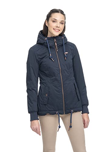 Ragwear DANKA Damen Frauen Jacke,Winterjacke mit Kapuze,wasserdicht,bequem,Blau,XS von Ragwear