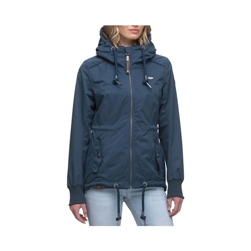 Ragwear DANKA Damen Frauen Jacke,Winterjacke mit Kapuze,wasserabweisend,bequem,Blau,L von Ragwear