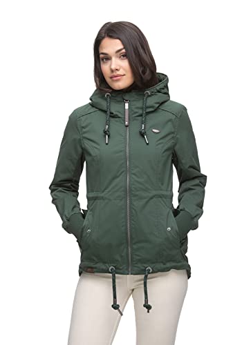 Ragwear DANKA Damen Frauen Jacke,Winterjacke mit Kapuze,wasserabweisend,bequem,Grün,M von Ragwear