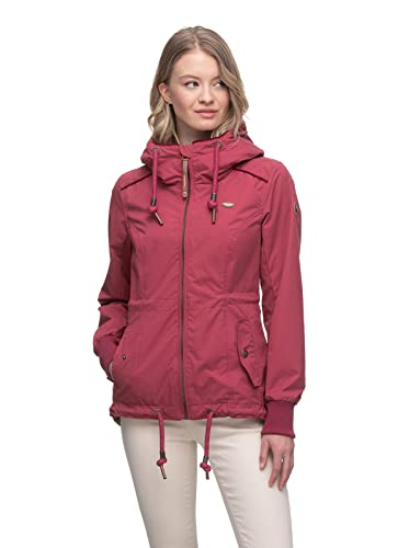 Ragwear DANKA Damen Frauen Jacke,Winterjacke mit Kapuze,wasserabweisend,bequem,Rot,L von Ragwear