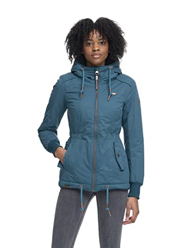 Ragwear DANKA Damen Frauen Jacke,Winterjacke mit Kapuze,wasserdicht,bequem,Grün,XS von Ragwear