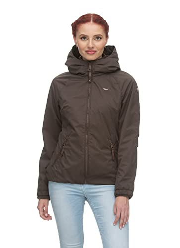 Ragwear DIZZIE Damen Frauen Übergangsjacke,Jacke,Übergangsjacke mit Kapuze,tailliert,Braun,S von Ragwear