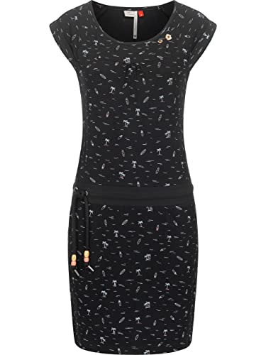 Ragwear Damen Kleid Sommerkleid kurz Penelope Black Print A22 Gr. XS von Ragwear