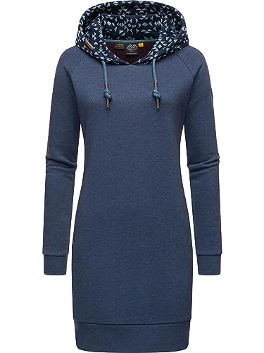 Ragwear Damen Baumwoll Jersey Kleid Winterkleid aus recyceltem Material Bessi Navy Gr. L von Ragwear
