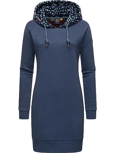 Ragwear Damen Baumwoll Jersey Kleid Winterkleid aus recyceltem Material Bessi Navy Gr. XXL von Ragwear