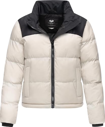 Ragwear Damen Colourblocking Winterjacke Serah Zinc Gr. XS von Ragwear