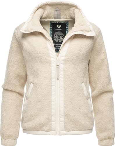 Ragwear Damen Fleecejacke Kurze Teddyfleece-Jacke warm mit Kapuze Nordicka Beige Gr. XXL Ragwear Damen Fleecejacke Kurze Teddyfleece-Jacke warm mit Kapuze Nordicka Beige Gr. XXL von Ragwear