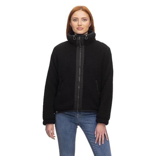 Ragwear Damen Kunstfelljacke Nordicka black S von Ragwear