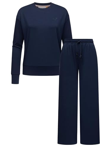 Ragwear Damen Freizeitanzug Zweiteiler-Jogginganzug bestehend aus Langer Hose und Pullover Lounge Set Delje YOUMODO Navy Gr. 4XL von Ragwear