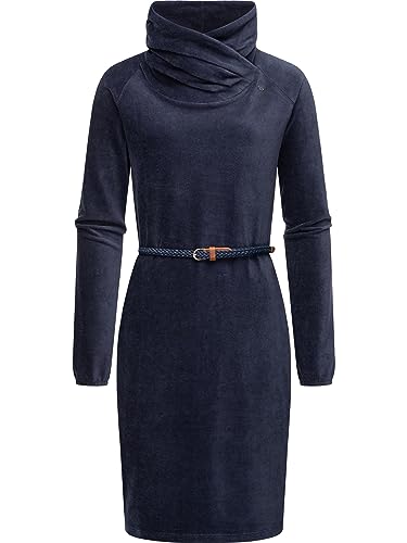 Ragwear Damen Jersey Langarm Pulloverkleid Winterkleid Belita Navy Gr. XL von Ragwear