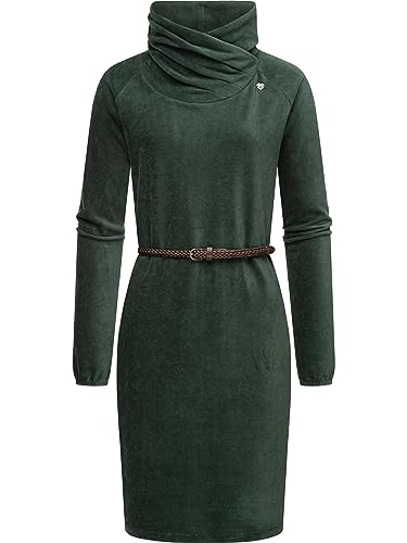 Ragwear Damen Jersey Langarm Pulloverkleid Winterkleid Belita Pine Green Gr. M von Ragwear