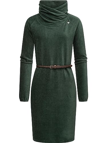 Ragwear Damen Jersey Langarm Pulloverkleid Winterkleid Belita Pine Green Gr. S von Ragwear