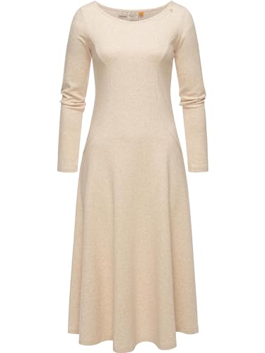 Ragwear Damen Jersey Shirtkleid Langarm Sweatkleid Winterkleid Appero Long Beige Melange Gr. XXL von Ragwear