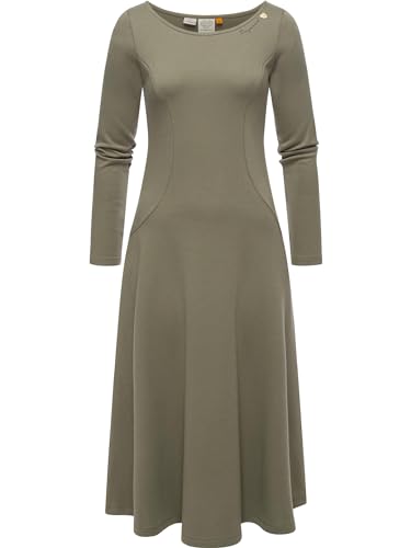 Ragwear Damen Jersey Shirtkleid Langarm Sweatkleid Winterkleid Appero Long Olive Gr. M von Ragwear