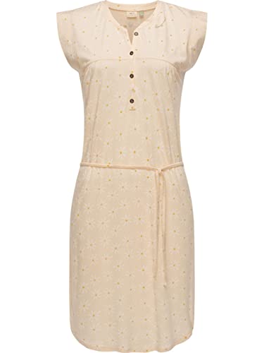 Ragwear Damen Kleid Midi Sommerkleid aus Biobaumwolle und Lyocell Zofka Beige Gr. XL von Ragwear