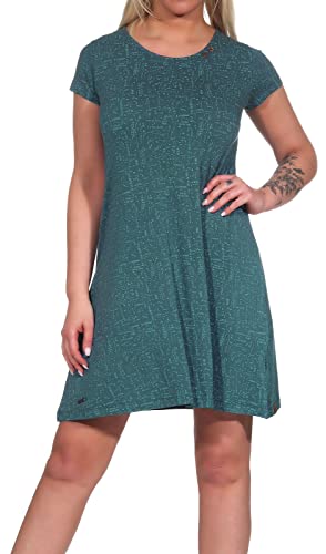 Ragwear Damen Kleid Panssi Mini-Shirtkleid mit Alloverprint 2211-20022 Deep Ocean (2020) XL von Ragwear