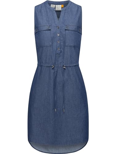 Ragwear Damen Kleid Roisin Denim Denim Blue24 Gr. L von Ragwear