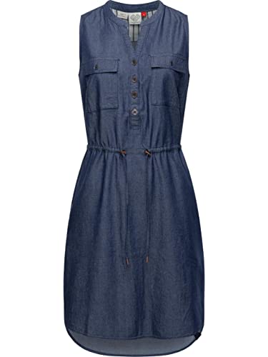 Ragwear Damen Kleid Sommerkleid kurz Jeanskleid Roisin Denim Denim Blue23 Gr. XL von Ragwear
