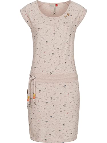 Ragwear Damen Kleid Sommerkleid kurz Penelope Beige Print A22 Gr. XXL von Ragwear