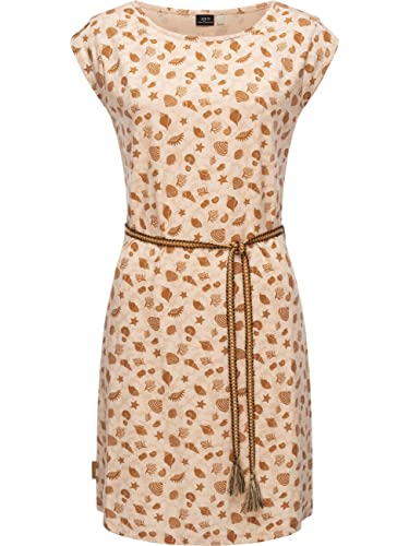 Ragwear Damen Kleid Sommerkleid kurz aus Biobaumwolle und recyceltem Polyester Manndy Dress Beige Gr. XL von Ragwear